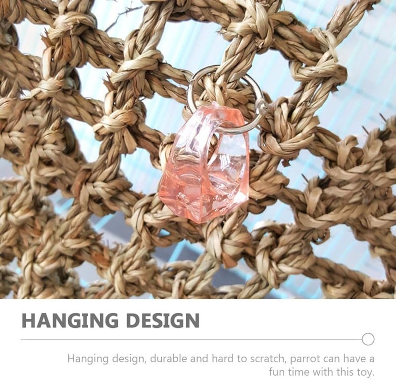 Natural Seagrass Woven Hanging Pad Foraging Toy For Cockatiels And Birds - Image 2